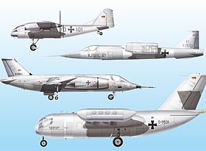 1/144 German VTOL airplanes set