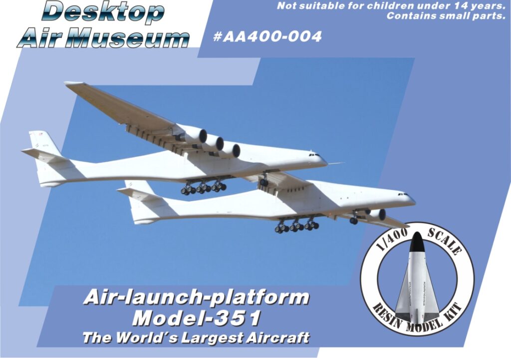 Large aircraft model kit, Air-launch platform Model-351, 1/400 scale, collectible airplane replica.