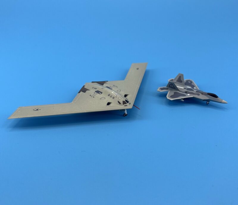 Detailed F-22 Raptor model aircraft for scale modeling and collectors.